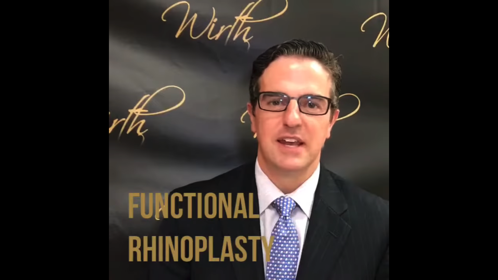 A video still of Dr. Wirth describing functional rhinoplasty
