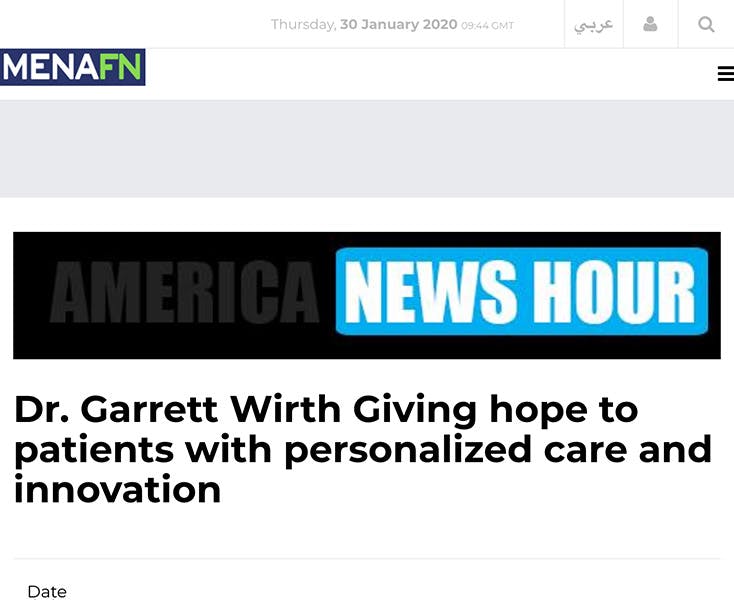 Dr. Garrett Wirth Giving hope to patients with personalized care and innovation