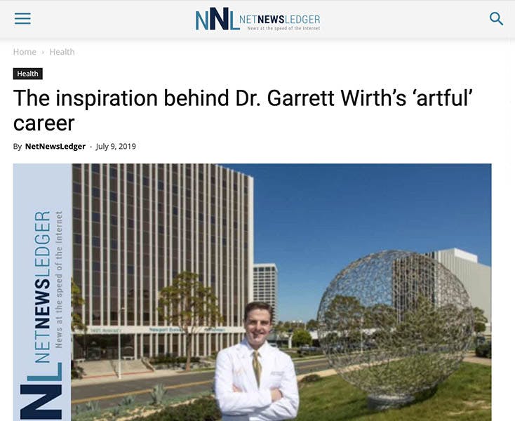 The inpiration behind Dr. Garrett Wirth's 'artful' career