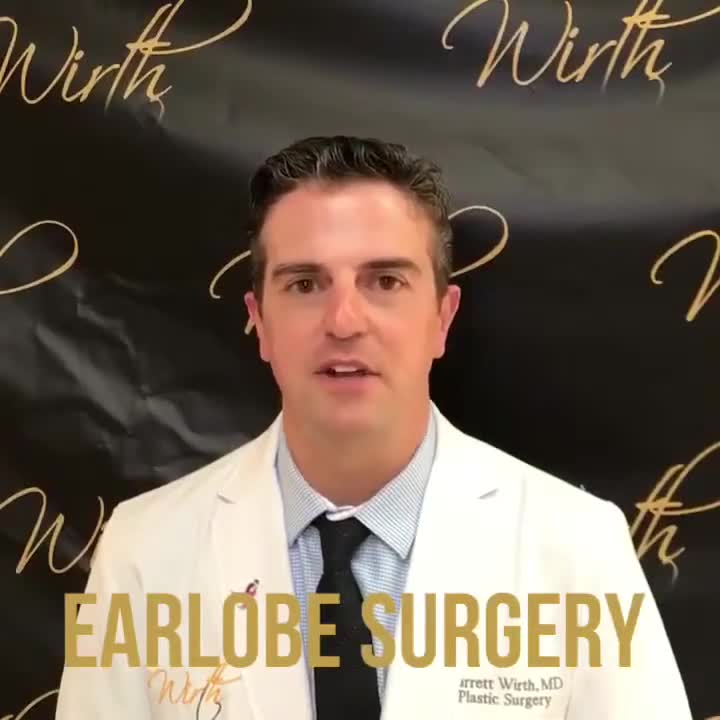 Dr. Wirth describing the process of earlobe surgery