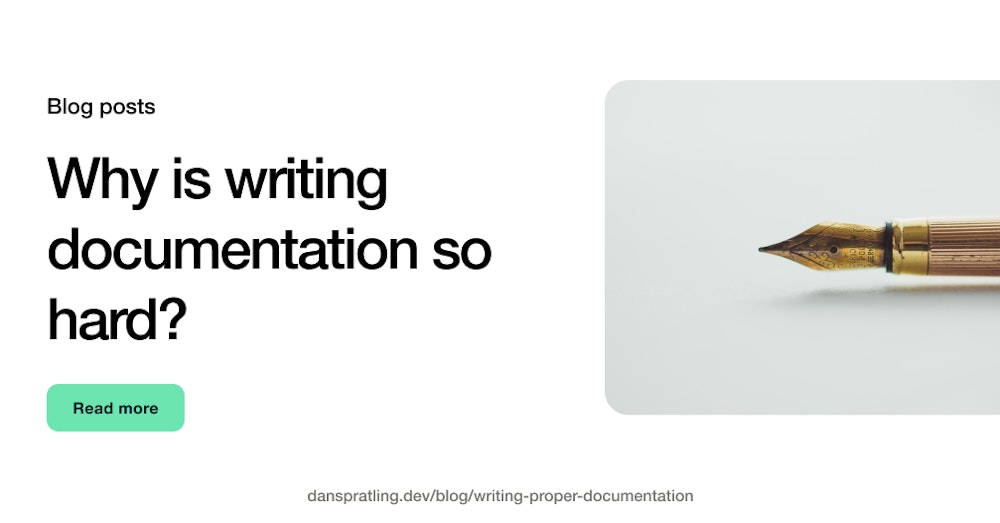Why is writing documentation so hard?