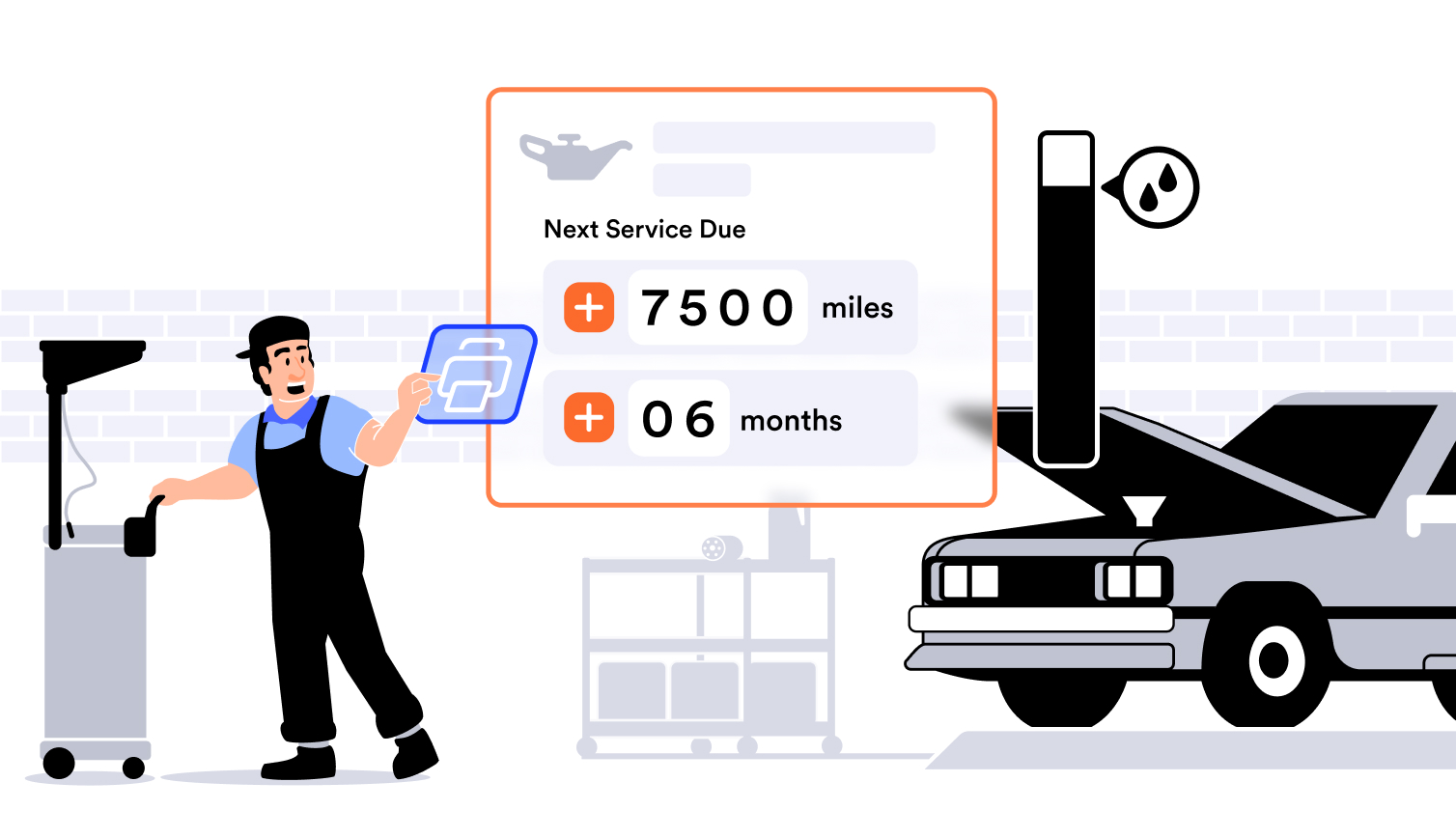 Shopmonkey Oil Stickers