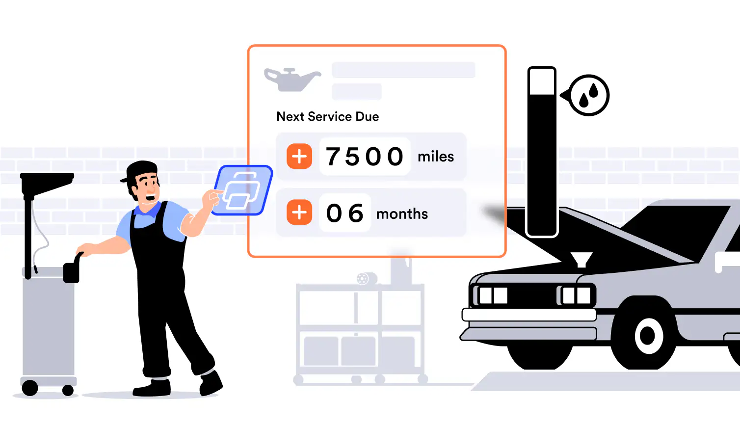 Shopmonkey Oil Stickers