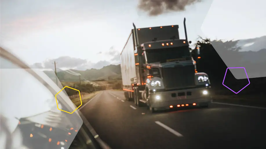 semi truck on the highway