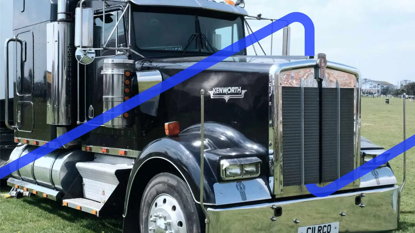 semi truck with shopmonkey logo