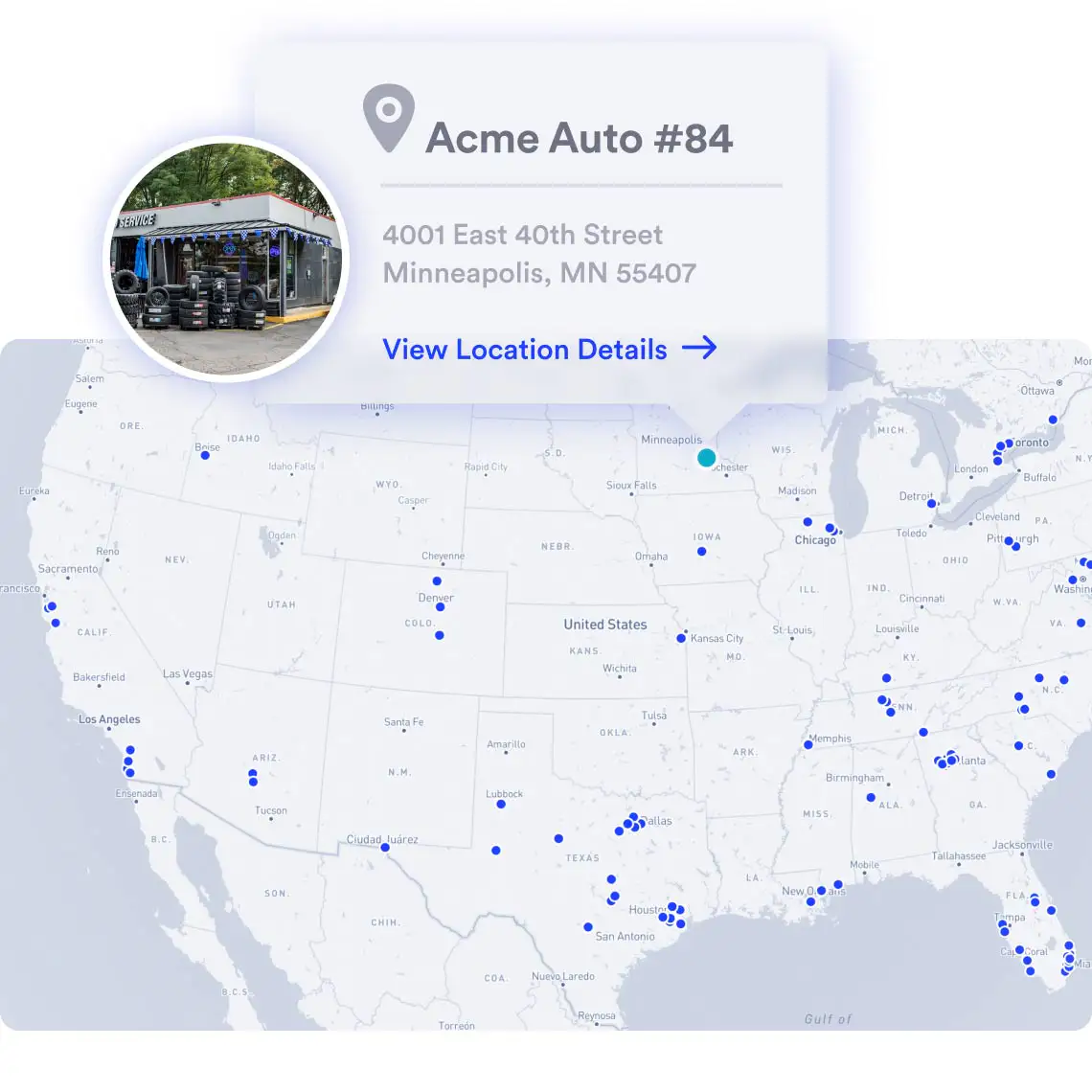 Enterprise reporting map