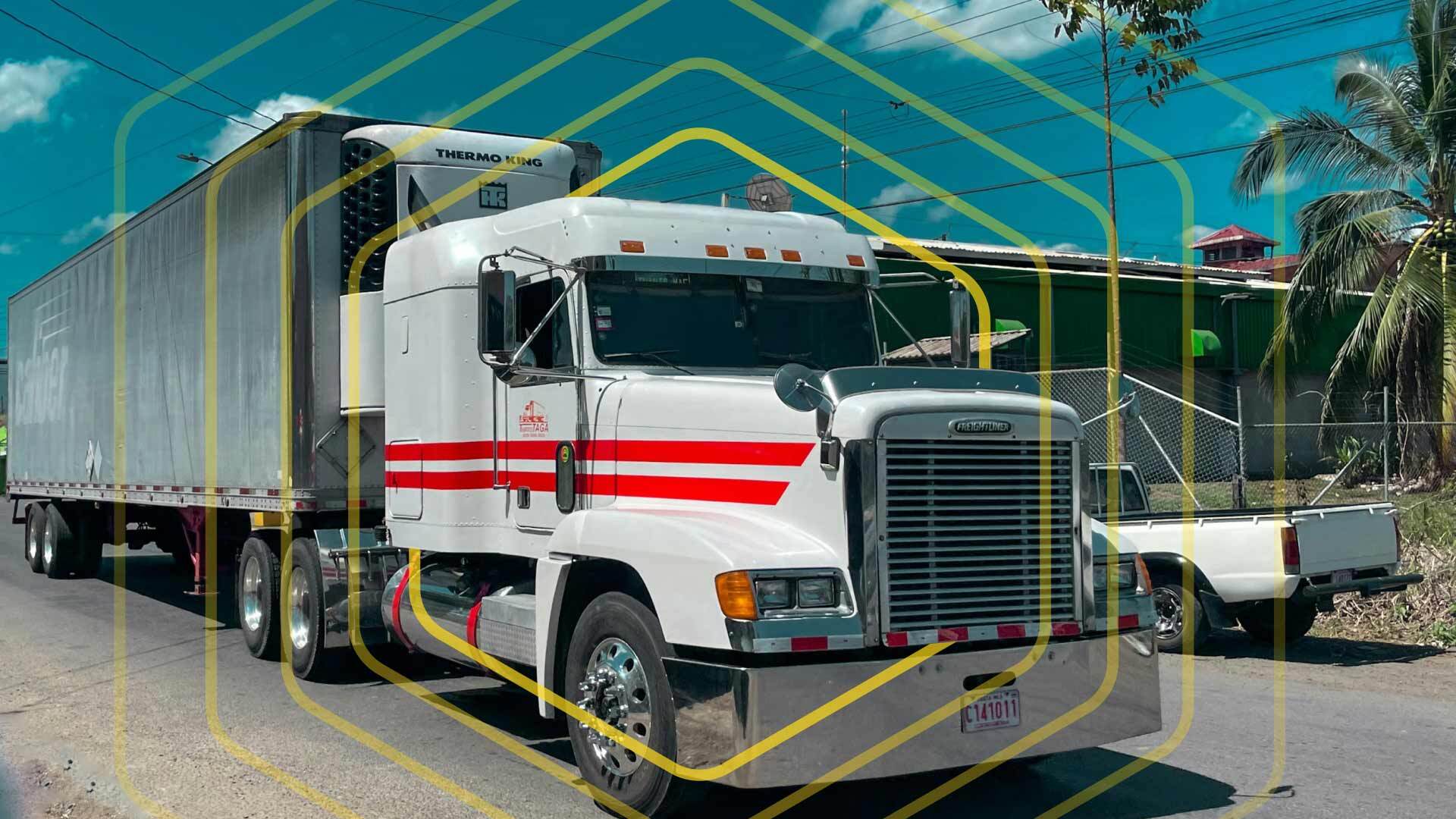 A heavy duty diesel semi-truck.