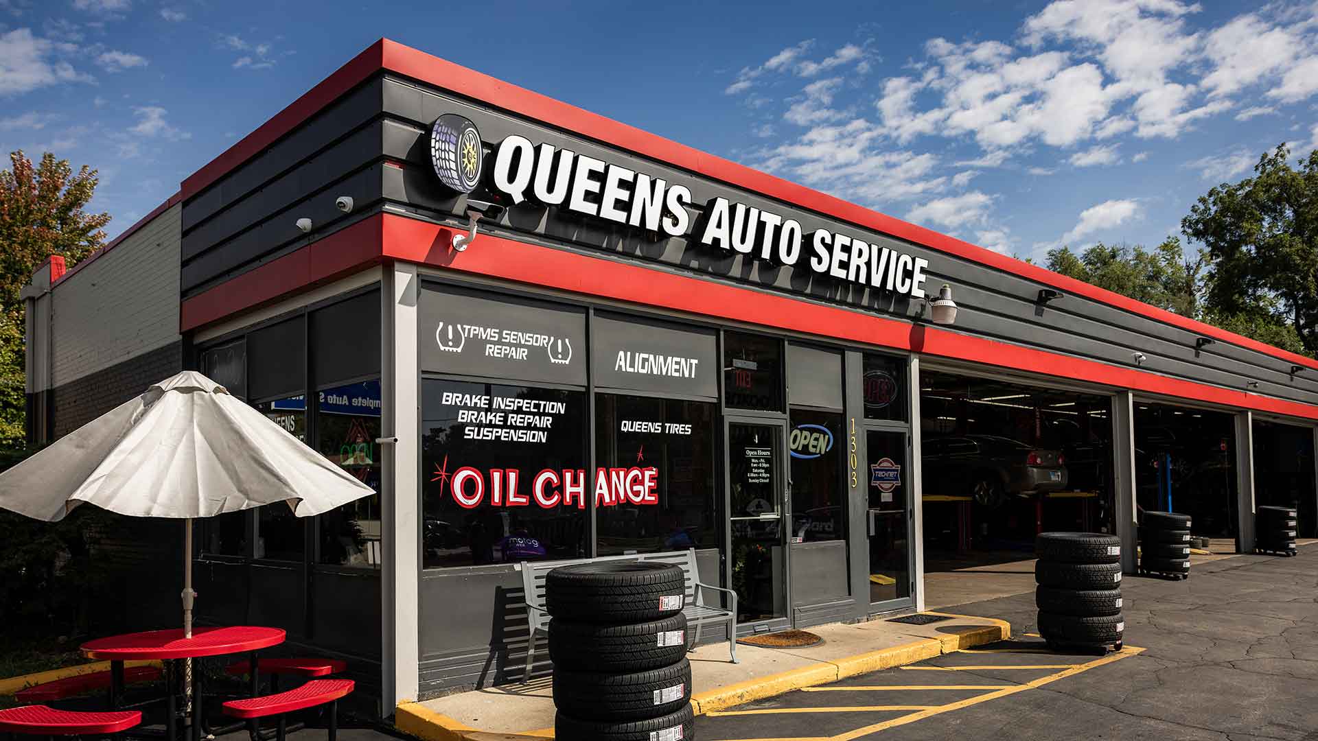 Exterior shot of auto repair shop