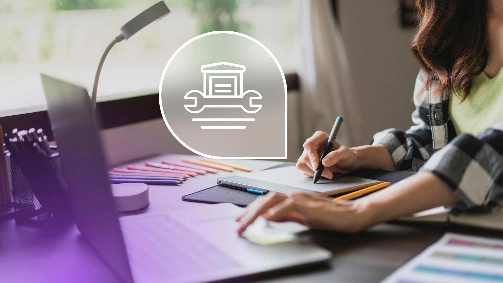 An auto repair shop owner creating a logo for their business.