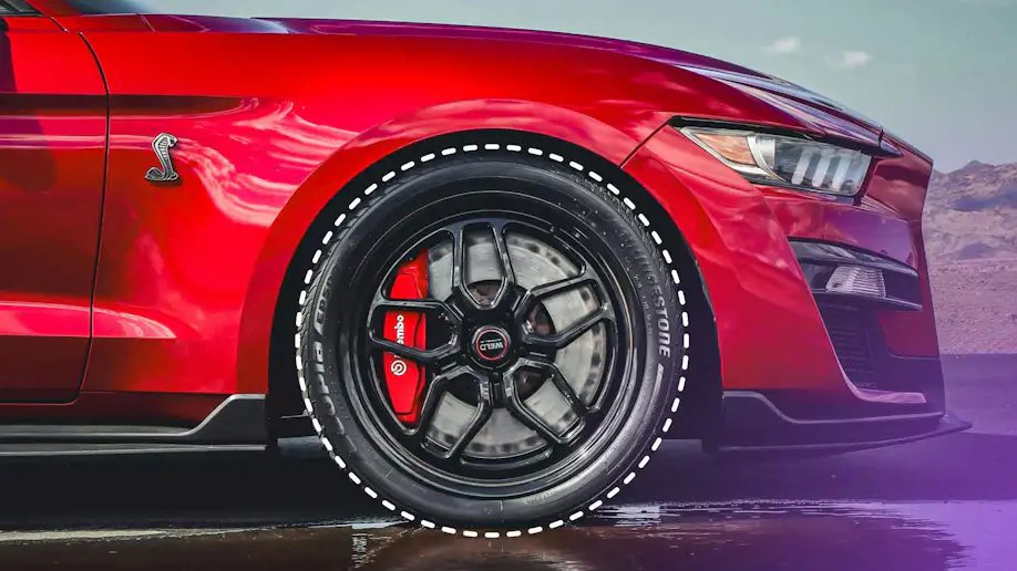 High quality tires on a new vehicle.