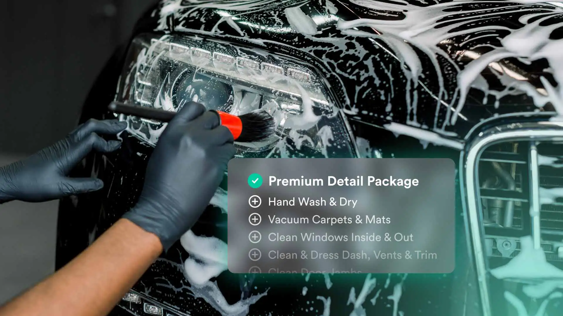 An auto detailing service package.