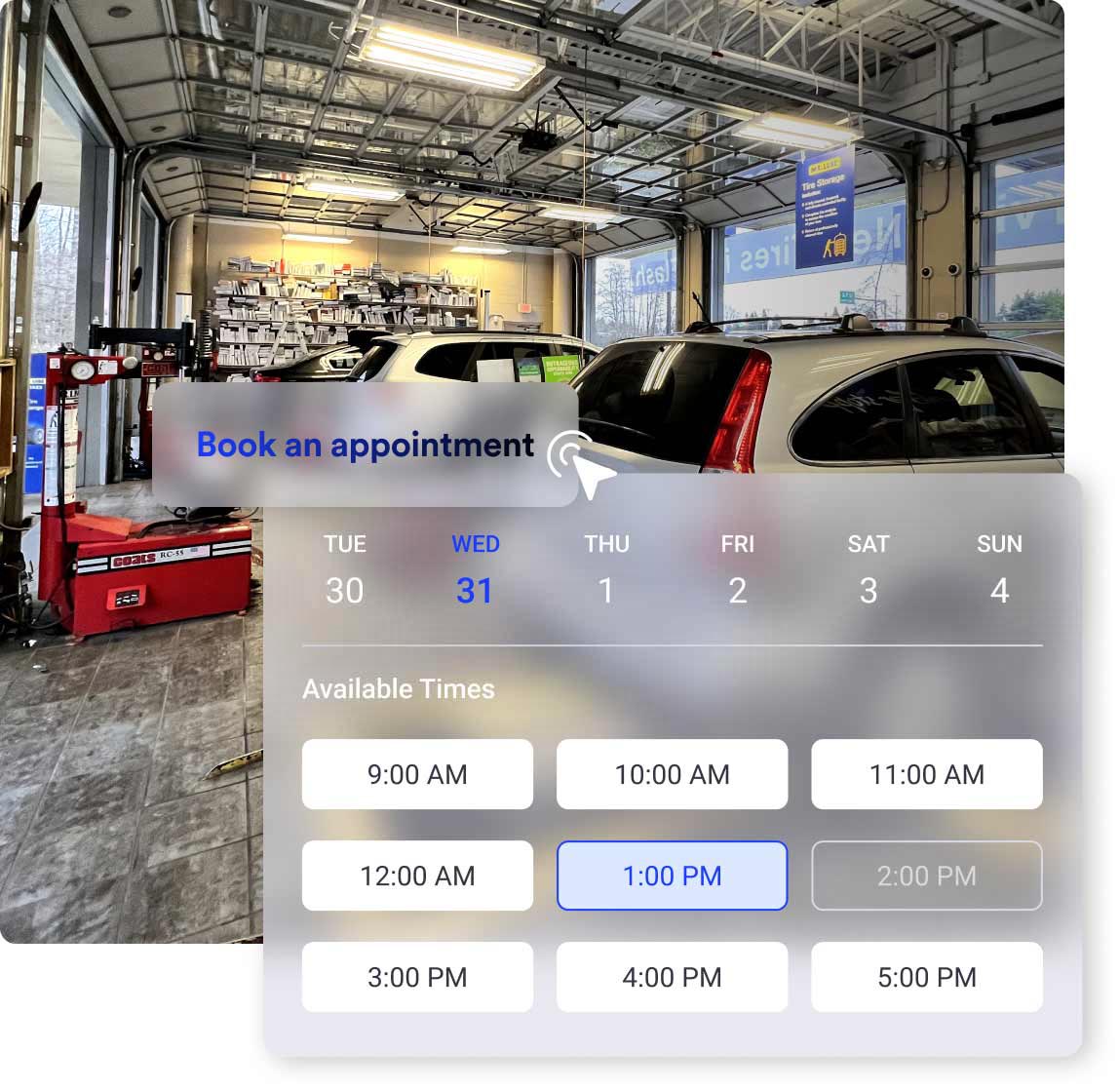 Quick lube online scheduling