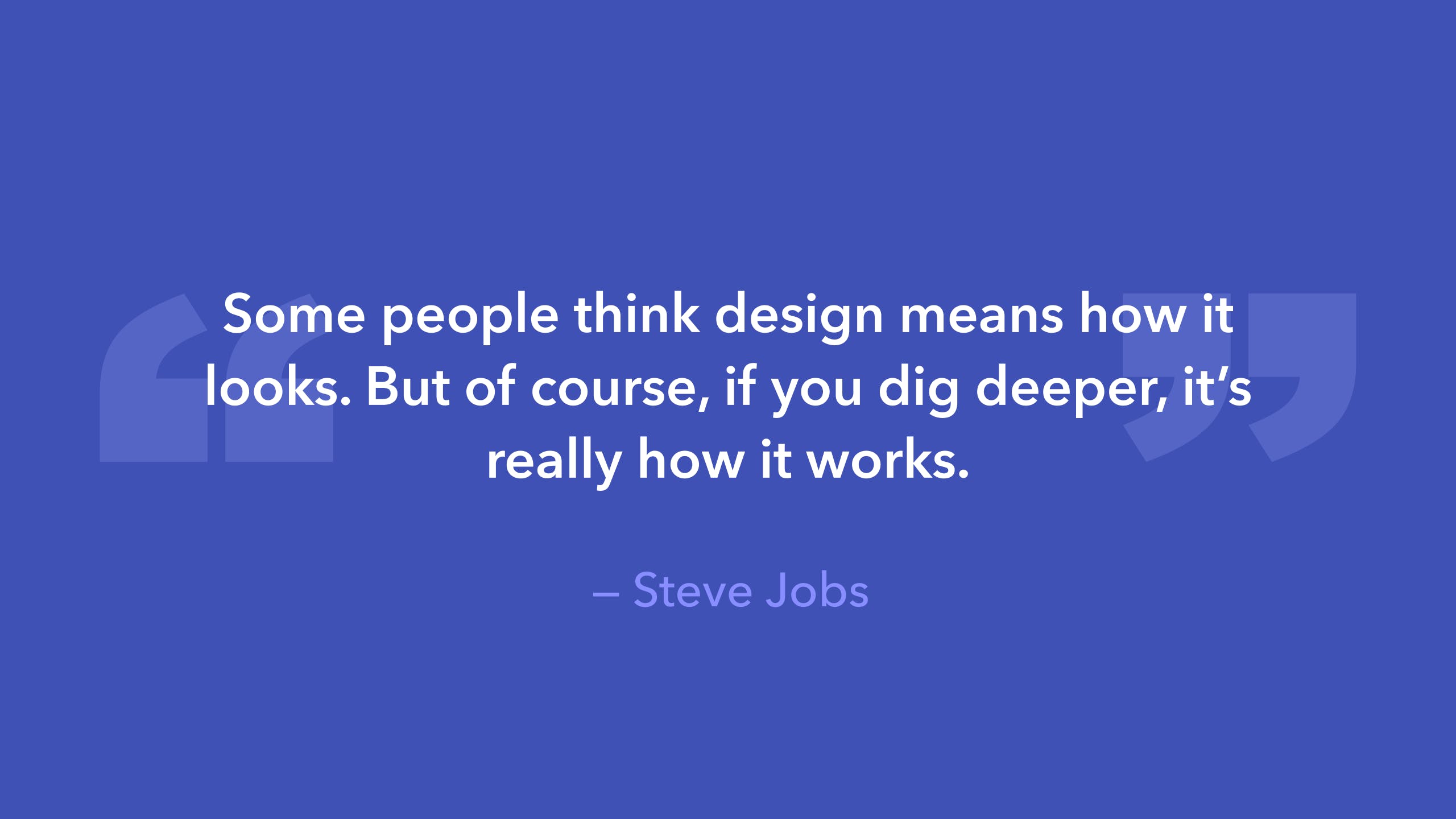 design quote Steve Jobs
