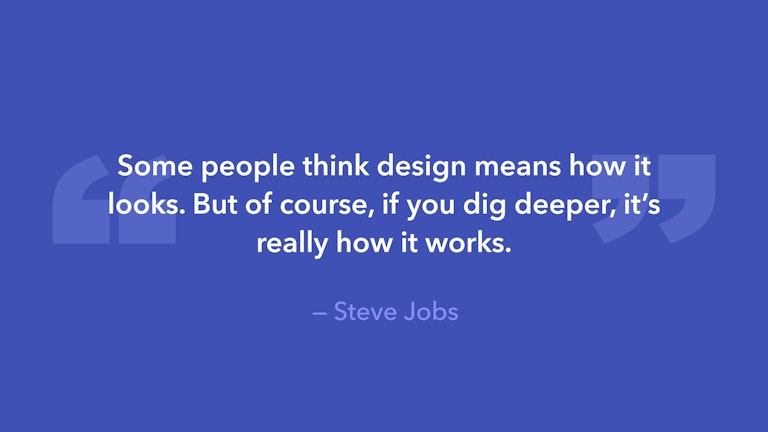 design quote Steve Jobs