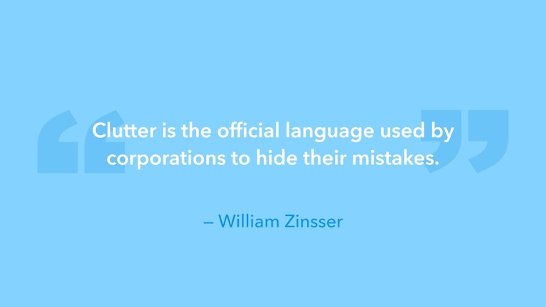 design quote William Zinsser