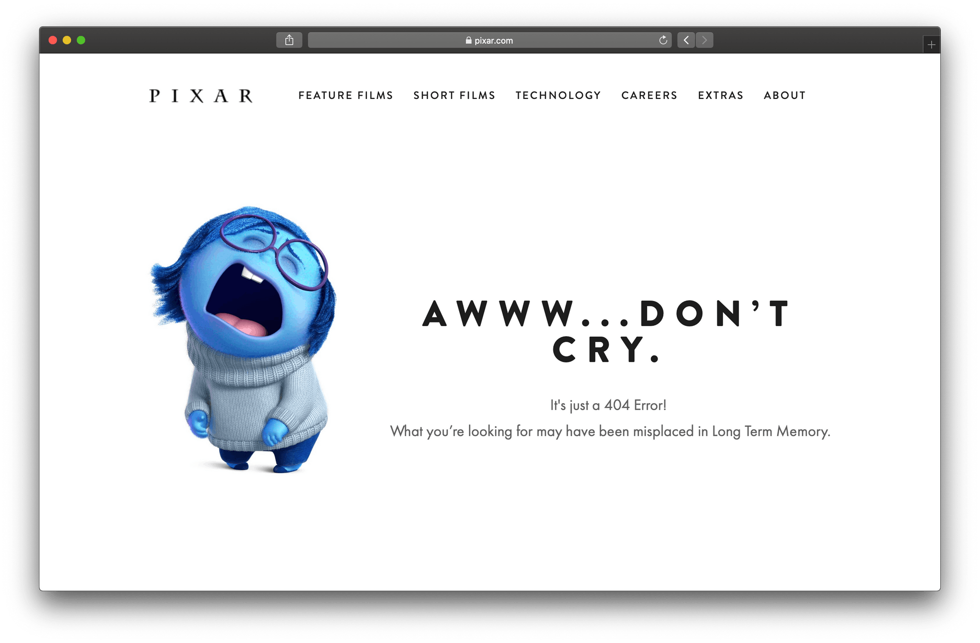 404 page example pixar