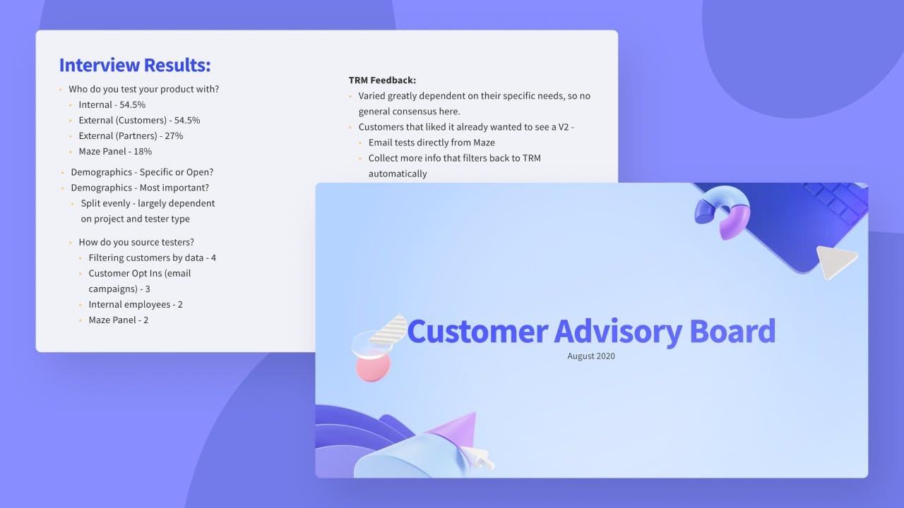 Customer Advisory Board deck