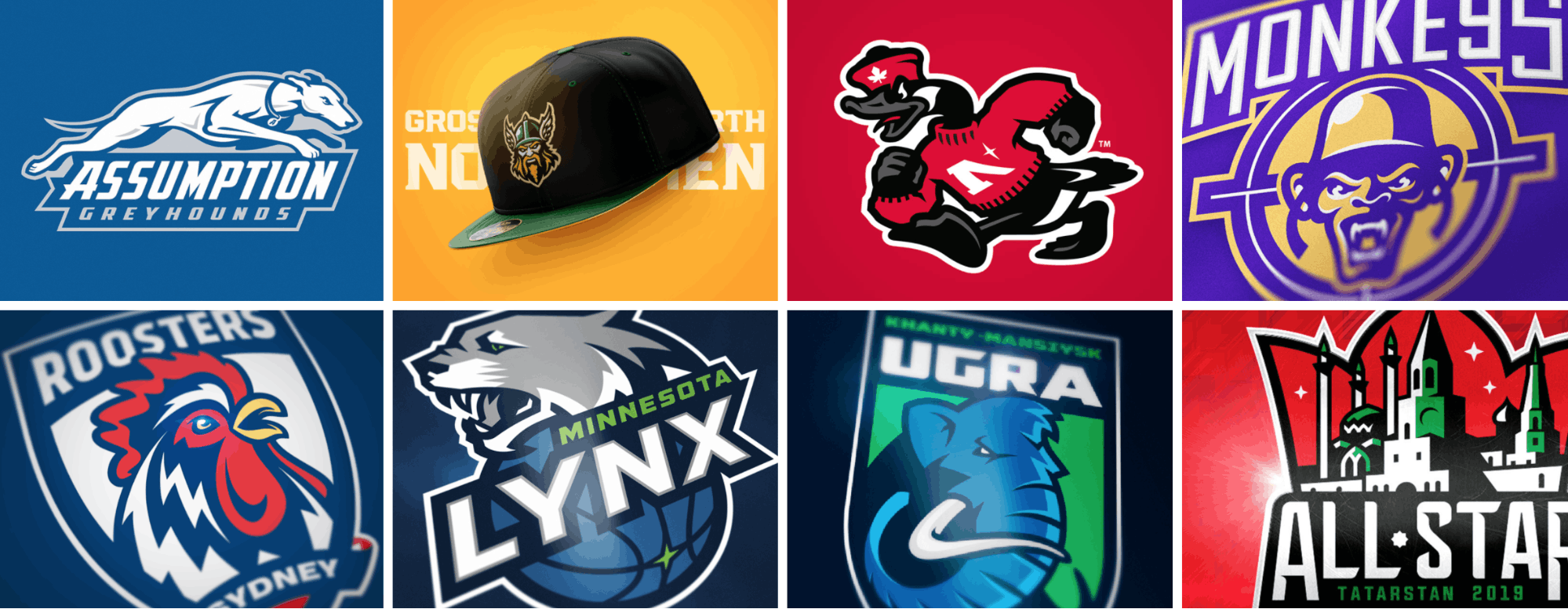 exemplos de quadros de humor de logotipos esportivos