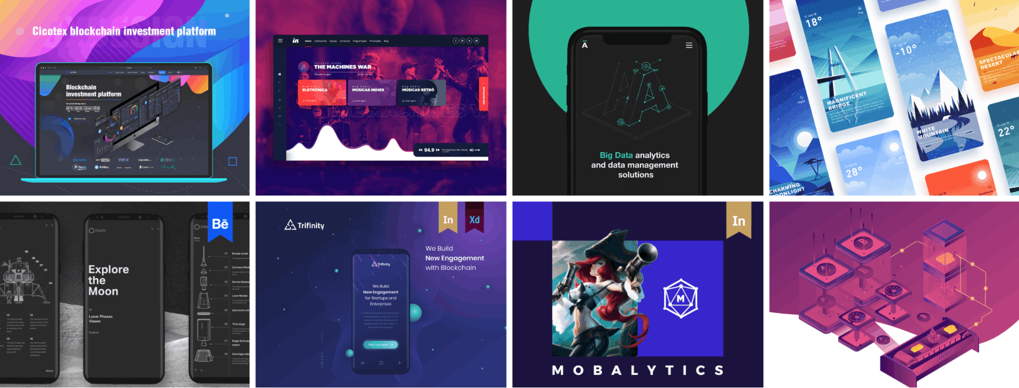 ux ui design mood board example