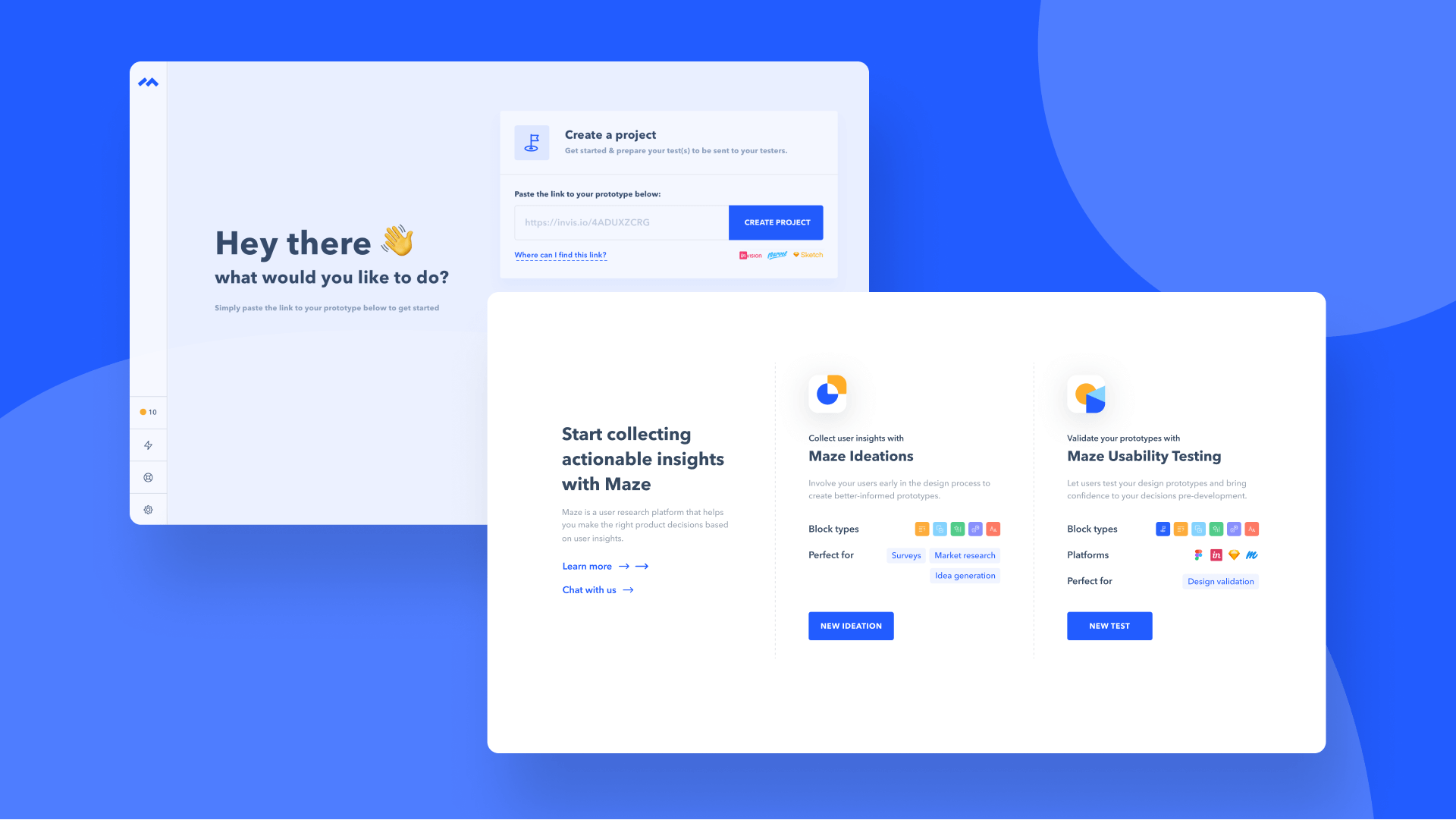 create maze project ui before vs after