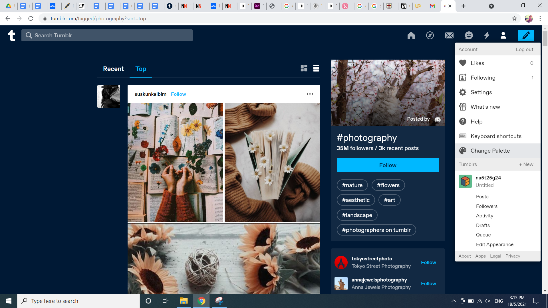tumblr ui design example