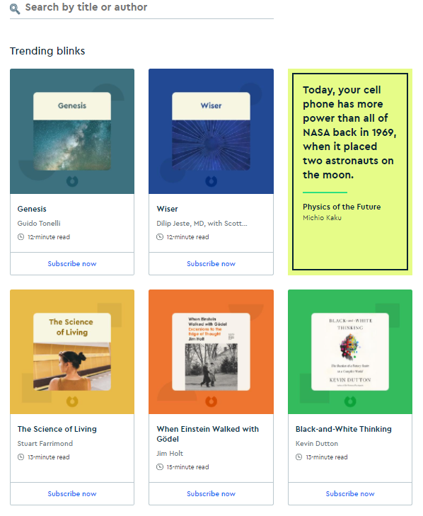 blinkist ui design example