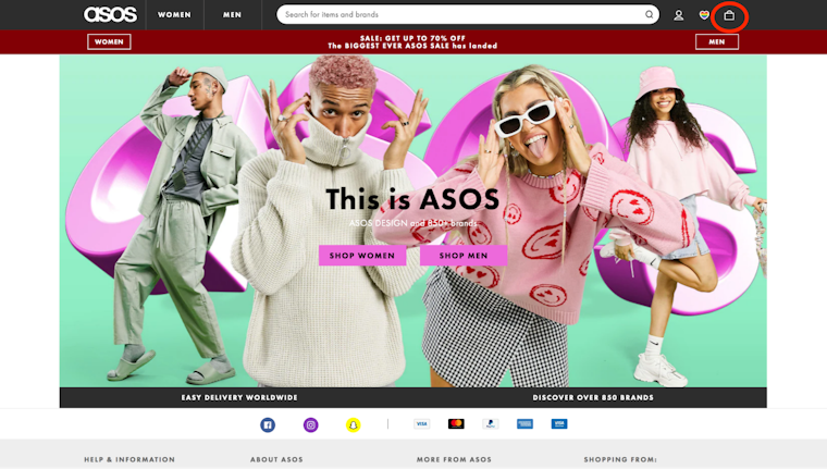 Asos website