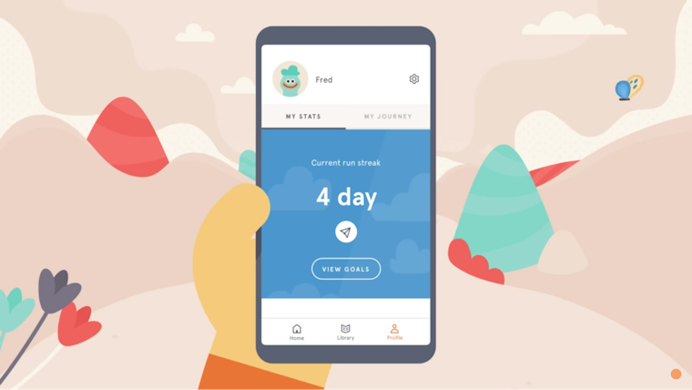 ux presentation examples headspace ui interface stats
