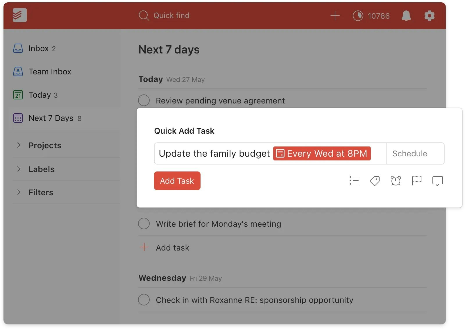 ux presentation examples Todoist