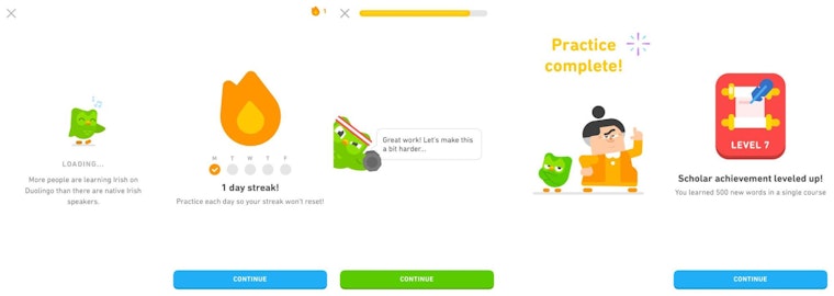 ux presentation examples Duolingo