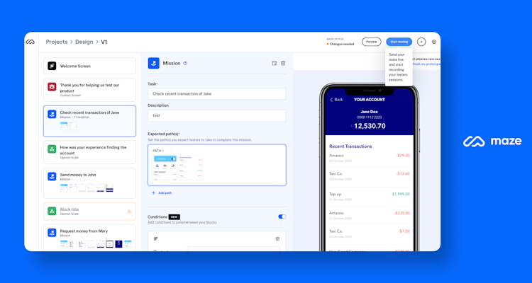 maze usability testing tool