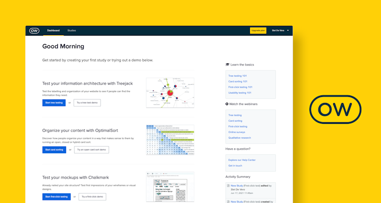 optimal workshop usability research tool