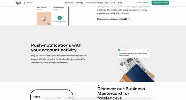 N26 website
