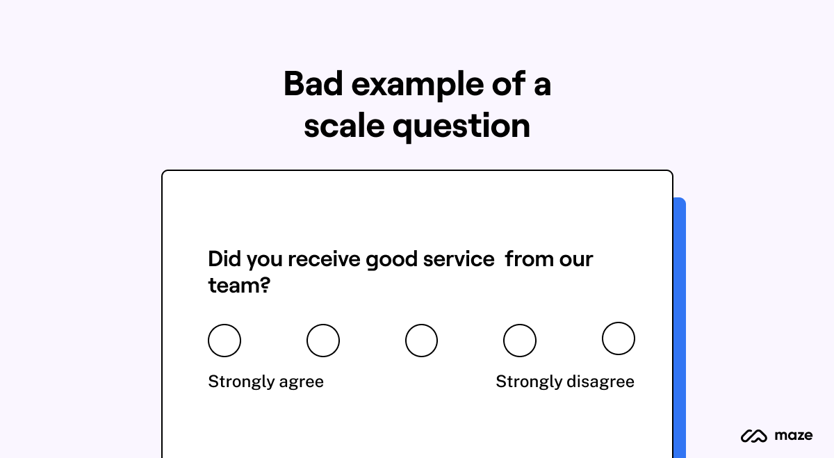 Bad example of a scale question