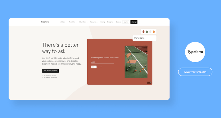 Typeform screenshot
