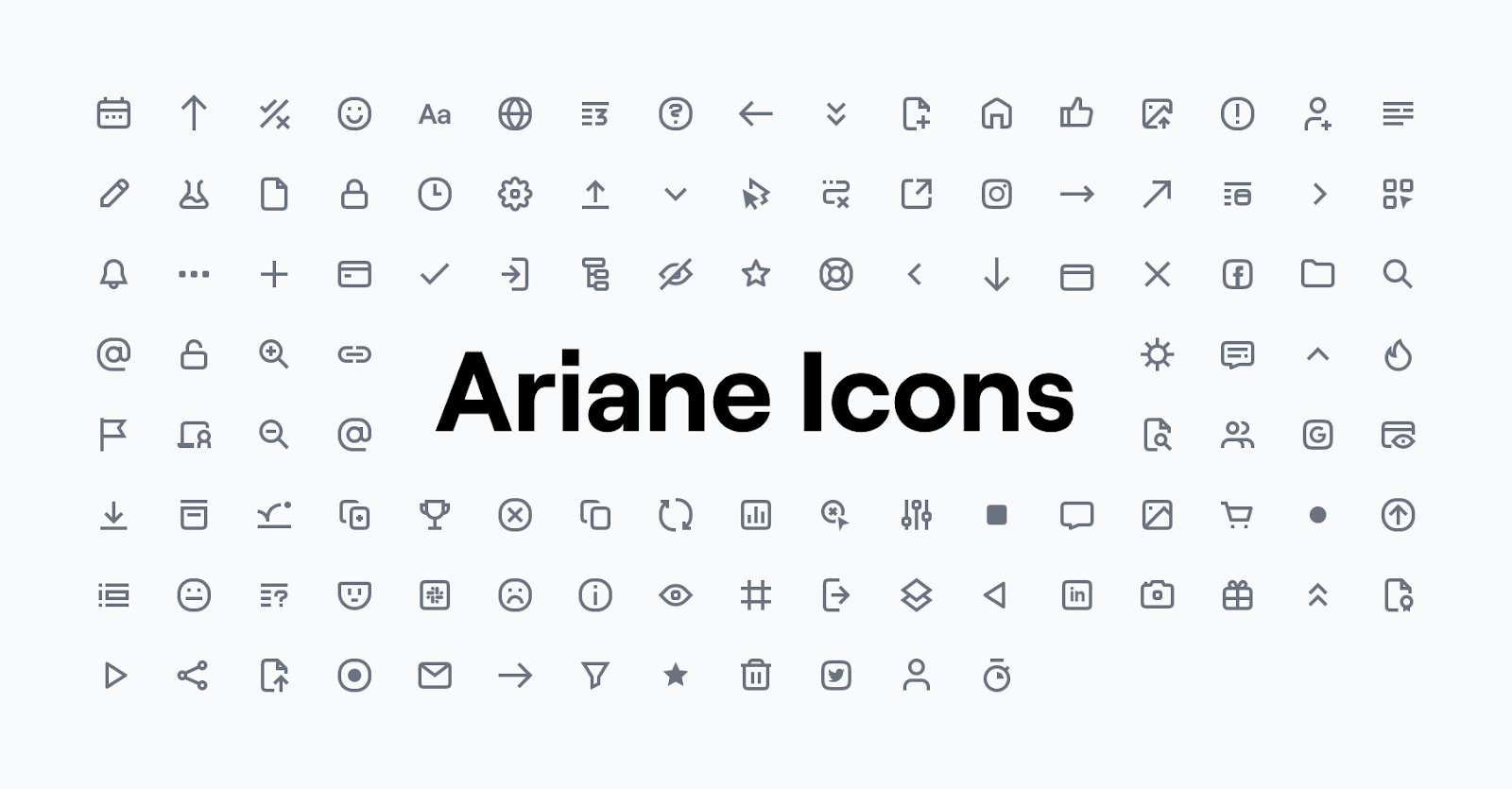 A selection of line-drawn icons for product use.