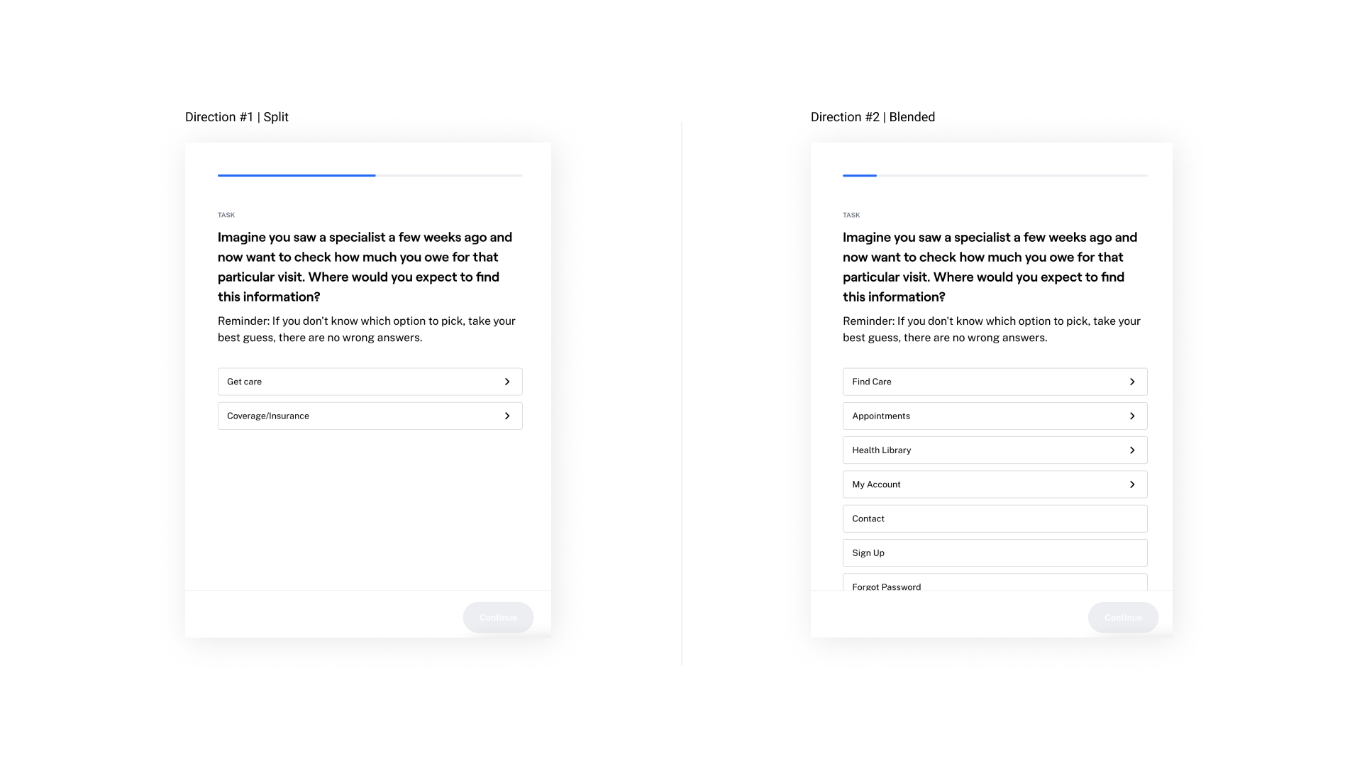 AB testing usability missions