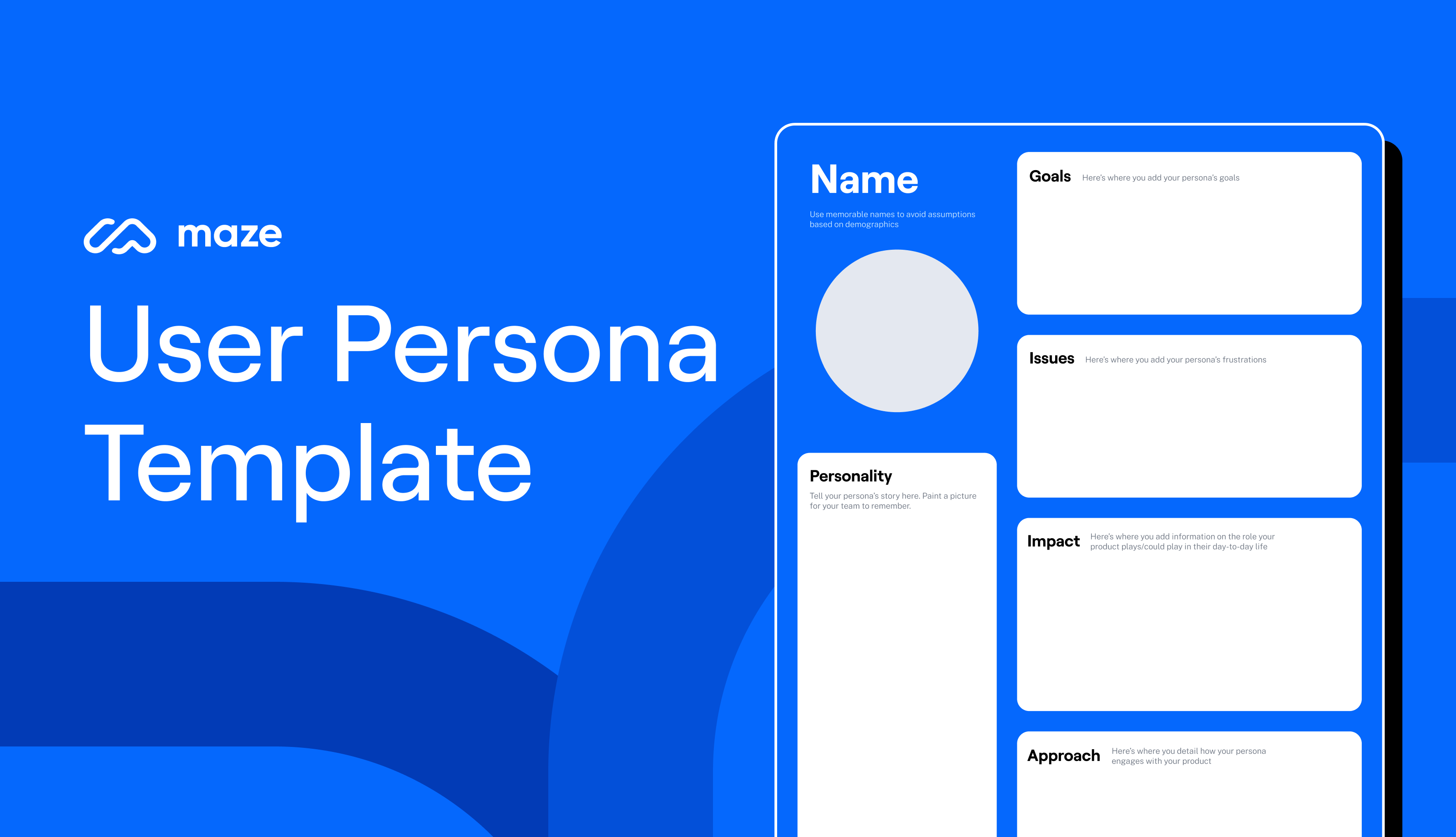 Screenshot showing a user persona template