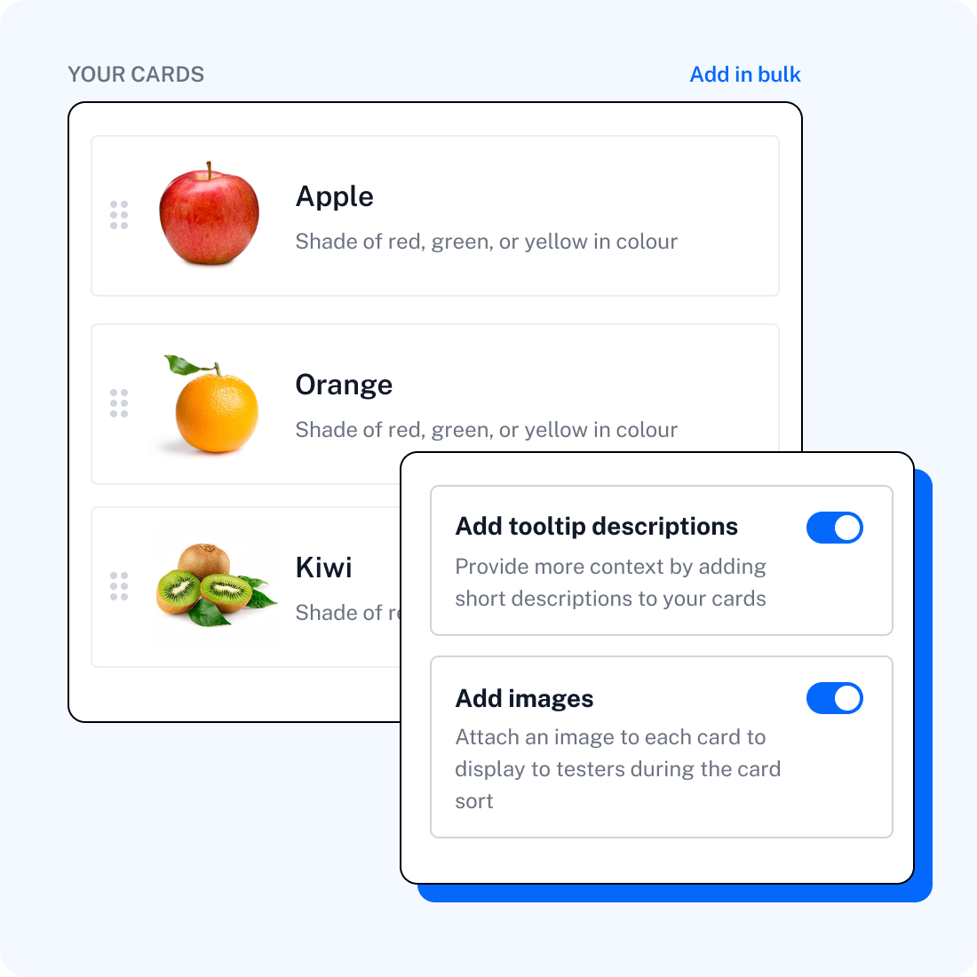 card sorting tasks