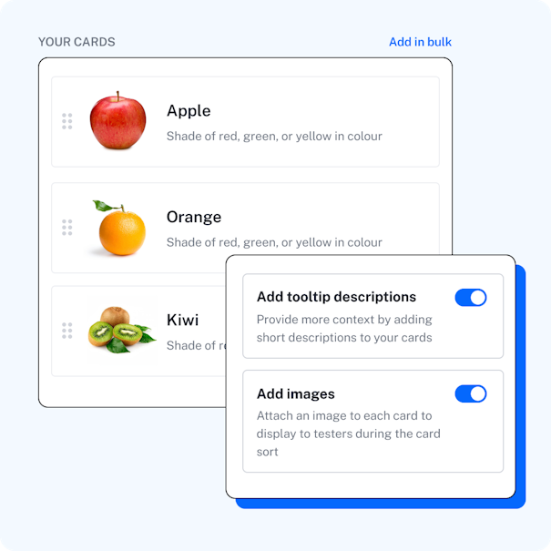 card sorting tasks