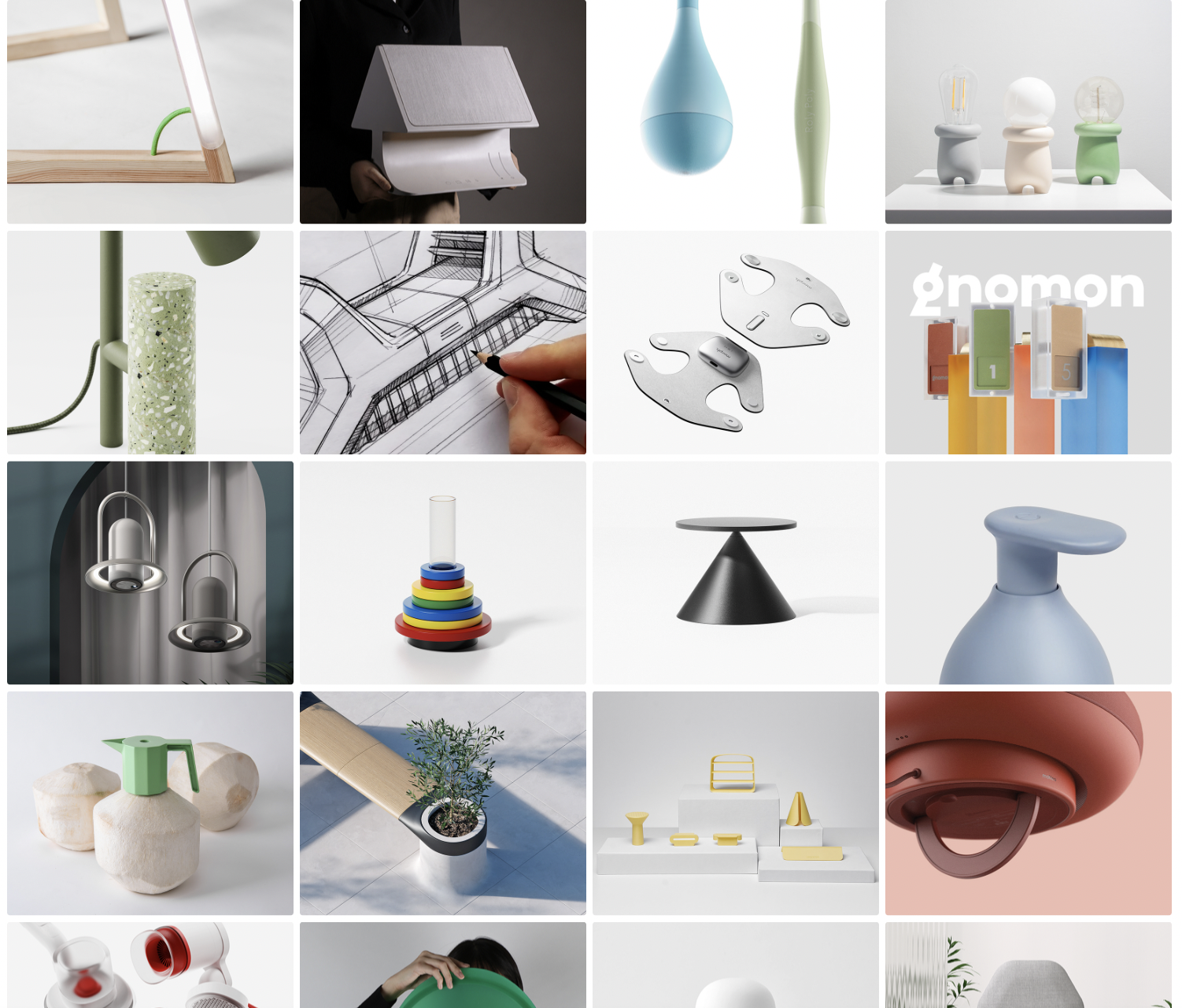 Mood board example showing sleek, minimalistic product design