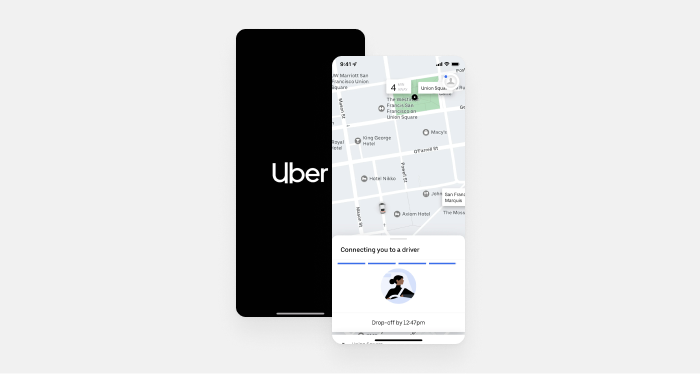 Uber app screenshot