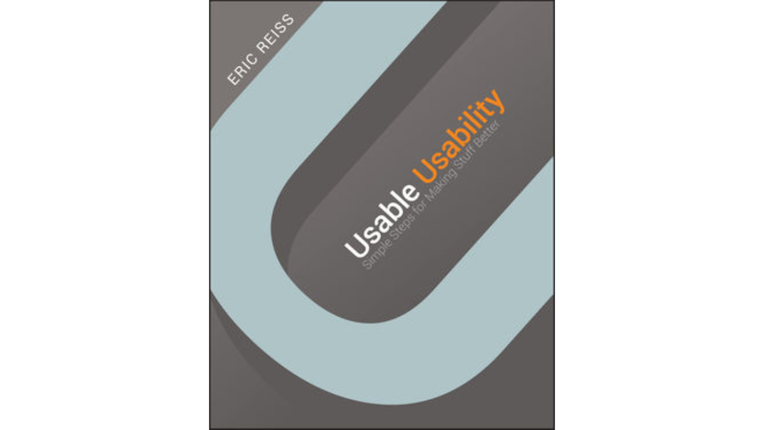 Grey book cover with pale blue U shape and white and orange text