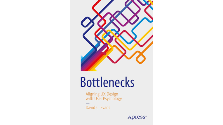 Book cover with tangled colorful lines graphic