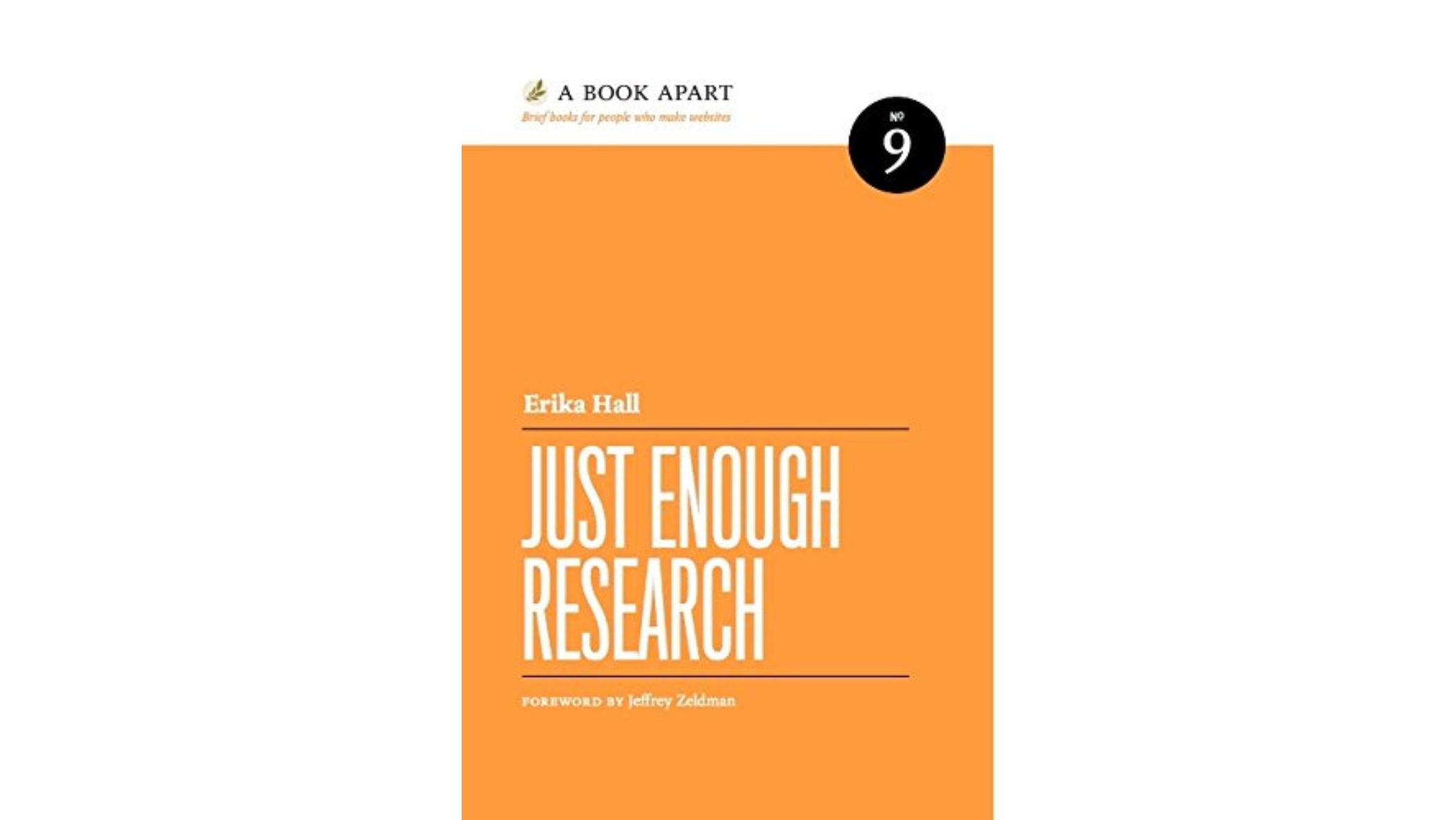 Orange book cover with white text