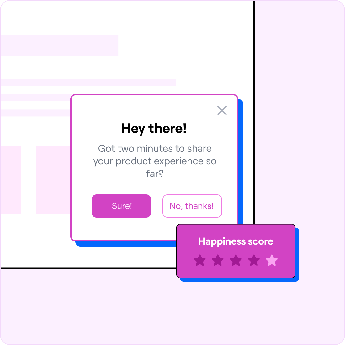 Contextual pop-up surveys - Maze