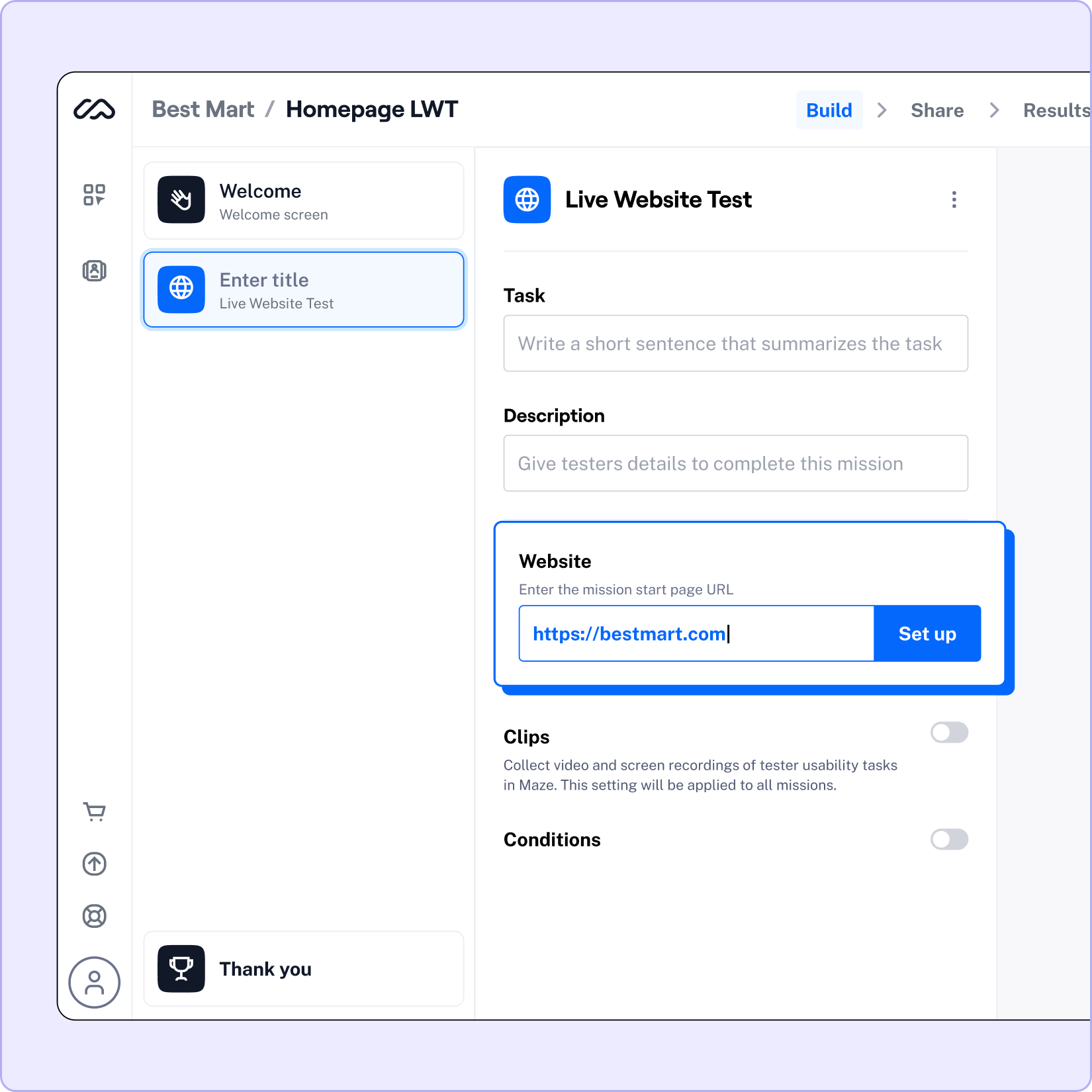 Measure usability of live flows and features