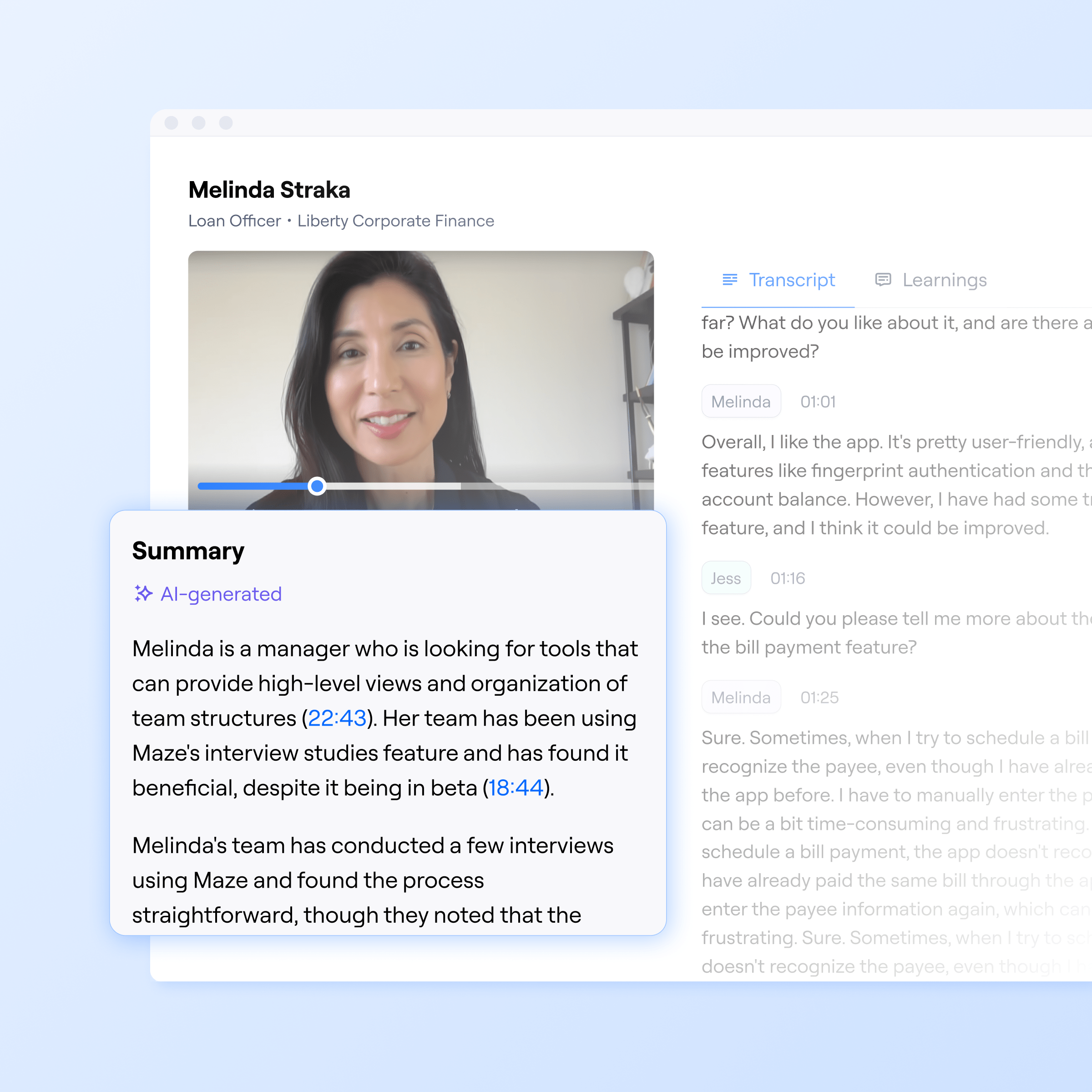 Automated Interview Summary with AI - Maze
