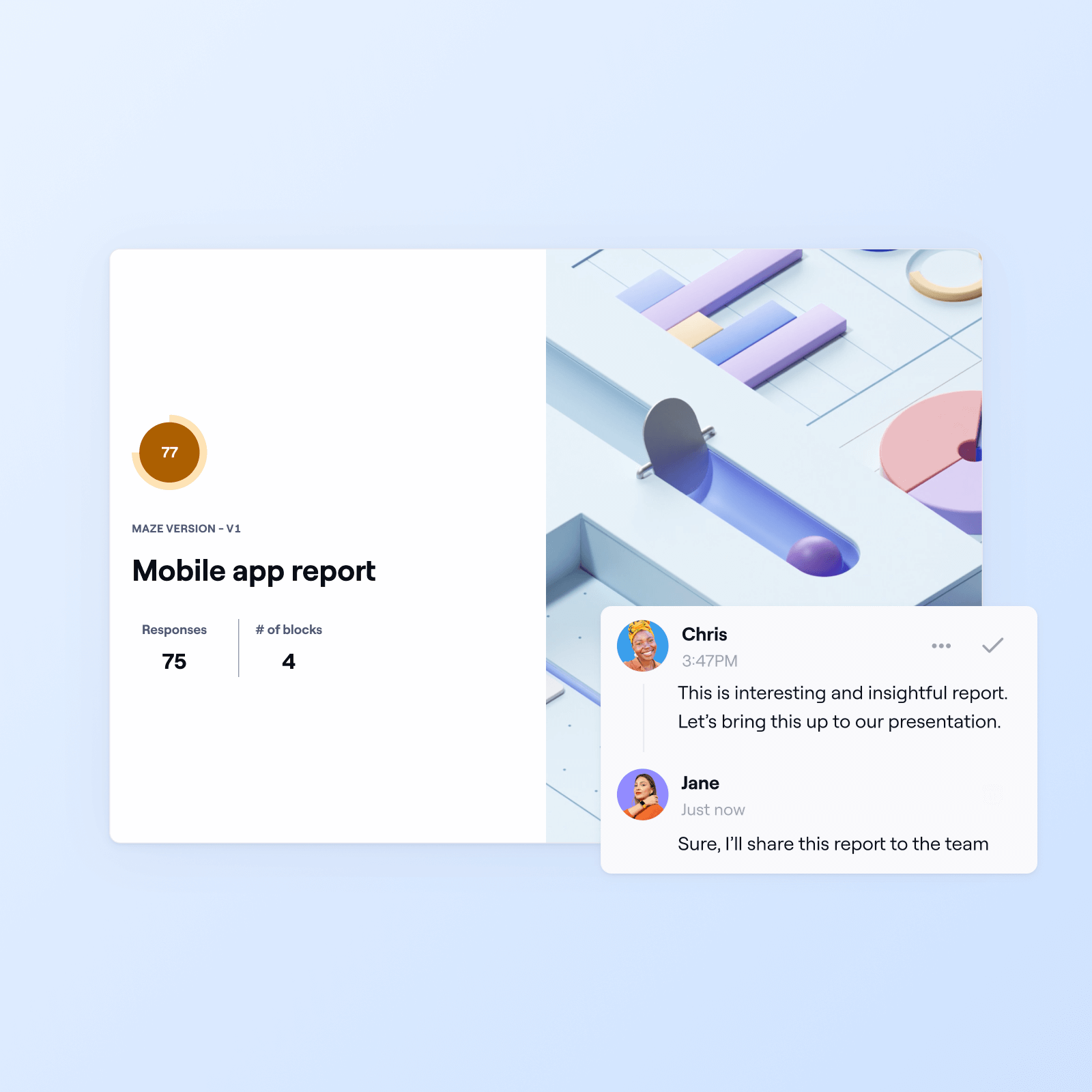 Data report collaboration comments - Maze