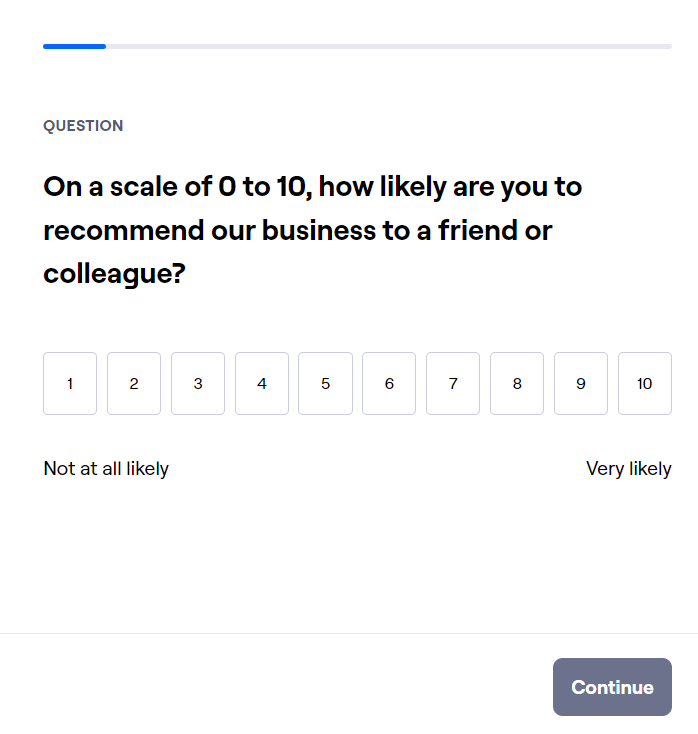 rating scale NPS maze